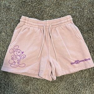 Disney Women's Pink Shorts with Mickey Mouse Design